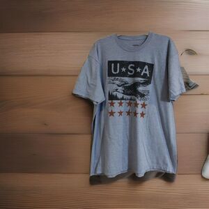 Men's Sonoma Goods For Life USA Eagle Graphic XXL T-Shirt Gray Patriotic Tee